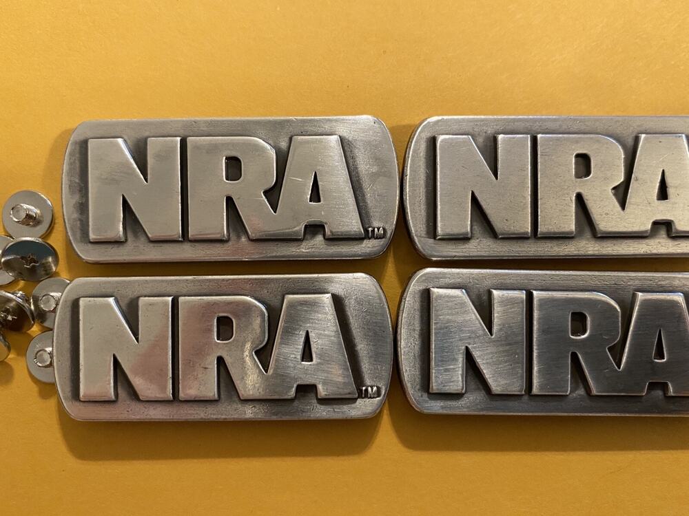 Lot Of 4 NRA National Rifle Association Conchos With Screws 1 3/4” Wide